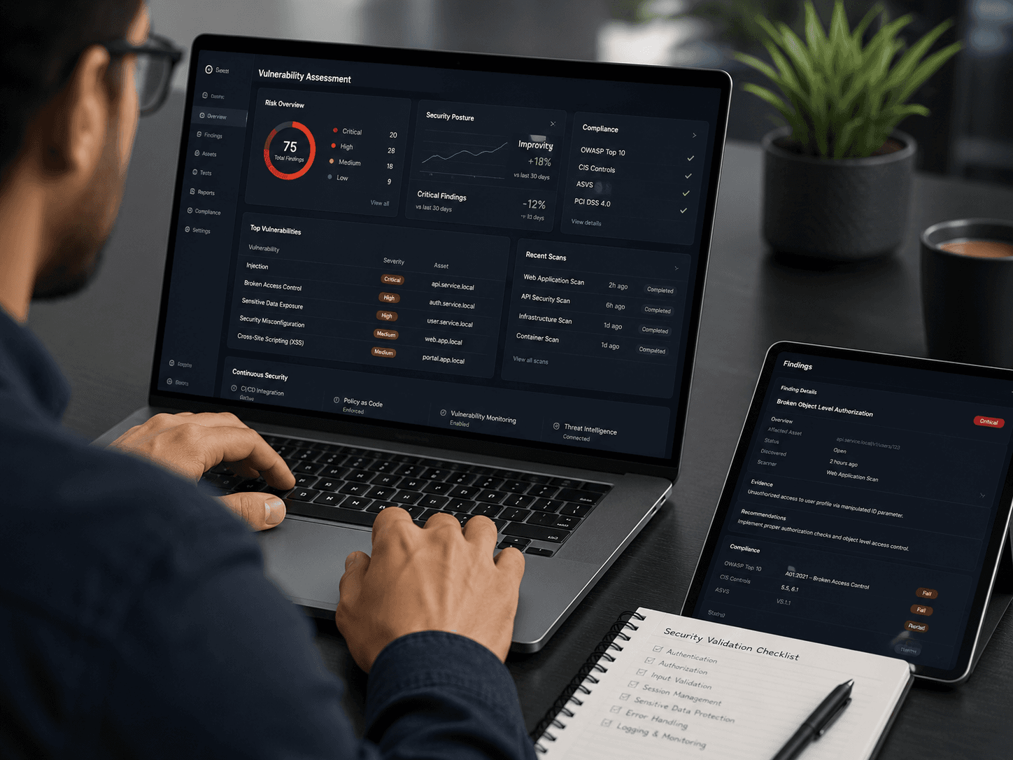 Security vulnerability scan